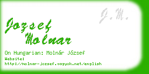 jozsef molnar business card