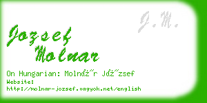 jozsef molnar business card